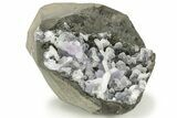 Chalcedony Encrusted Barite Crystals with Amethyst - India #220178-2